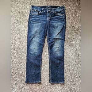 Silver Dark Wash Denim Jeans